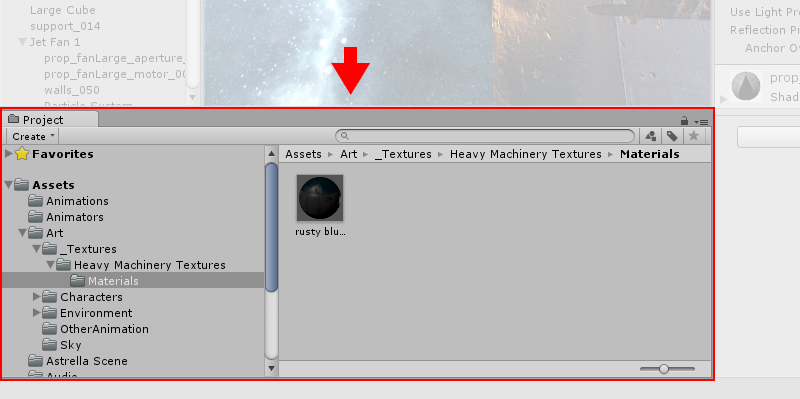 The Project Windows of Unity