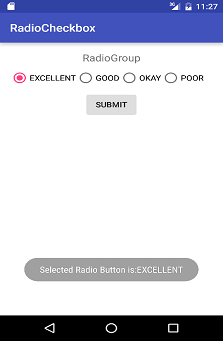 RadioGroup, RadioButton and CheckBox in Android