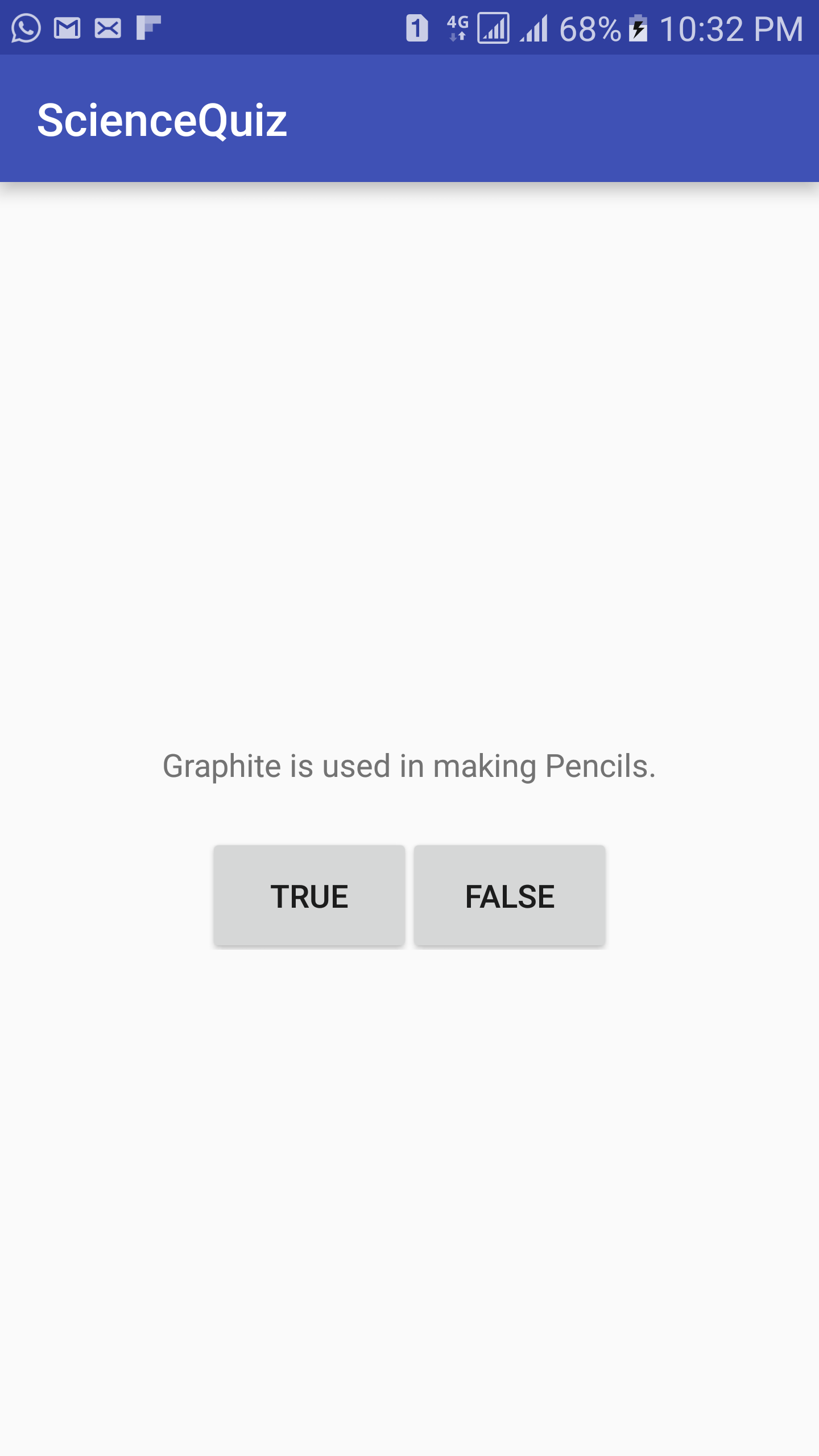 Science Quiz App Project