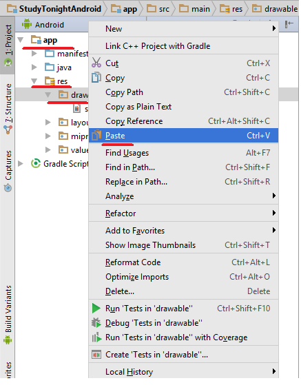Adding picture or image to drawable