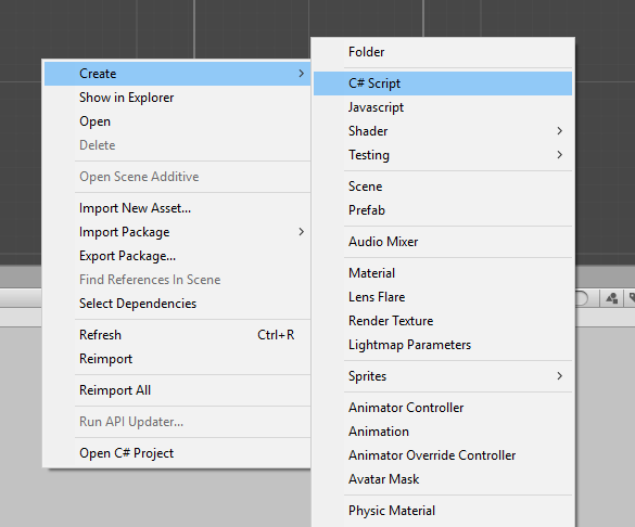 Writing a C# Script in unity