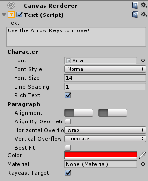 Adding Text UI Elements to canvas Unity 3D
