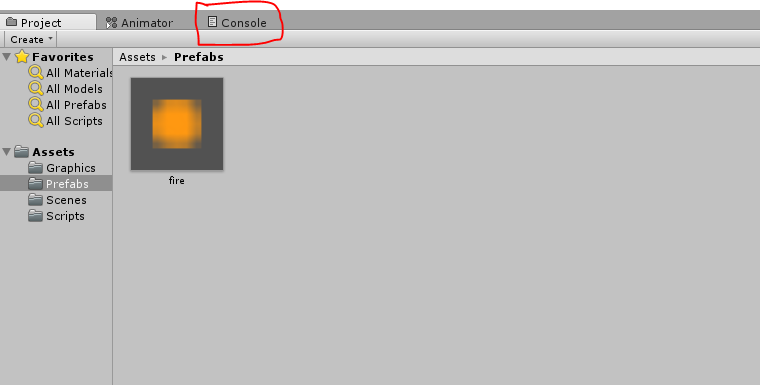 Opening unity 3d IDE console