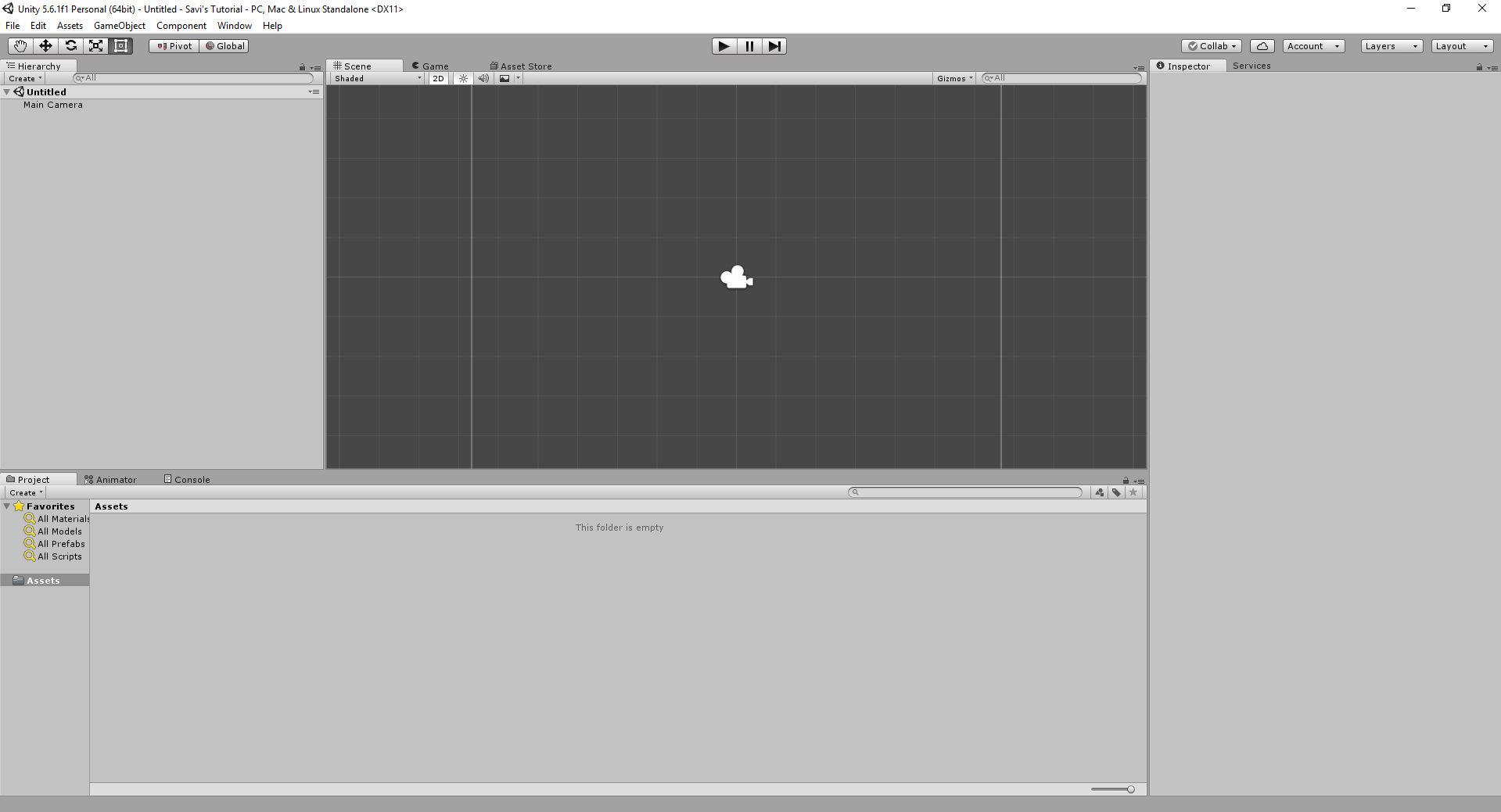 Steps to create project in Unity engine