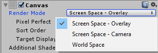 Canvas component properties
