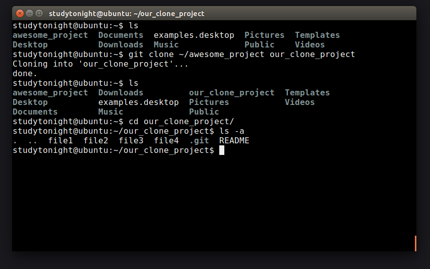 Cloning in GIT