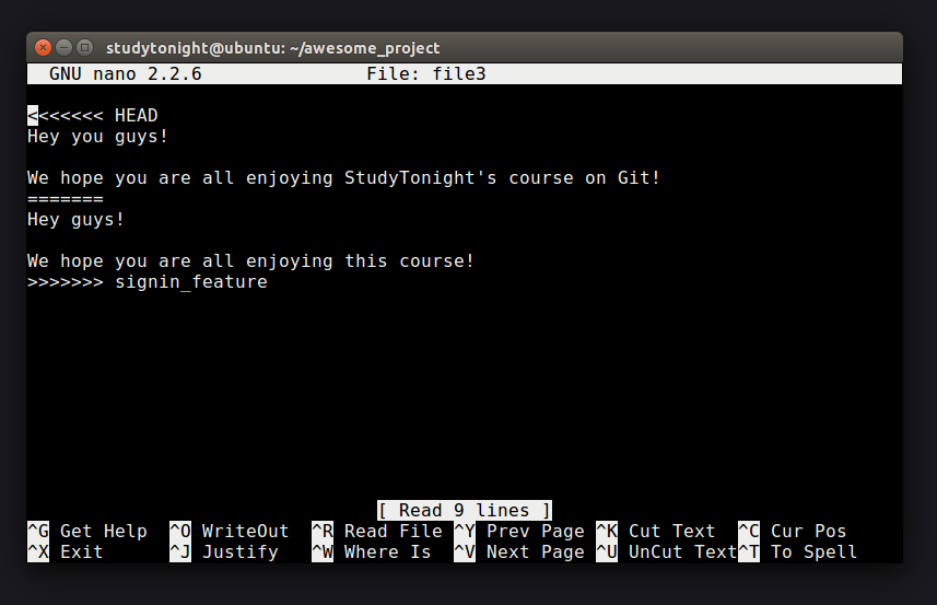Merge Conflicts in GIT
