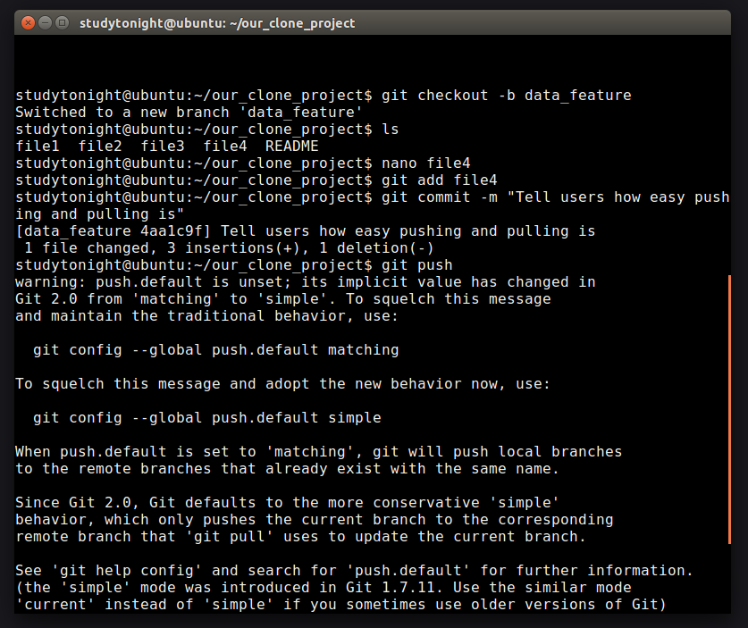 Pushing and Pulling in GIT