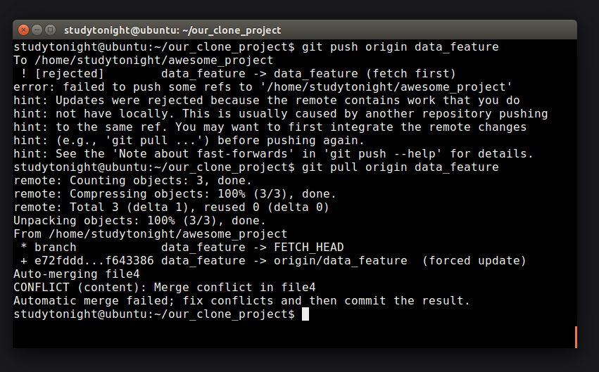 Pushing and Pulling in GIT