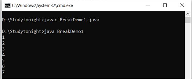 break-statement-output