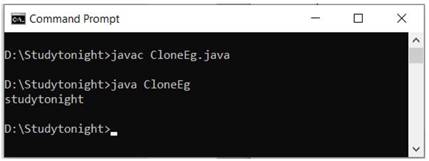 cloneEg program example