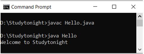 Output of First Program