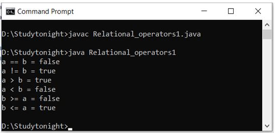 relation operator example