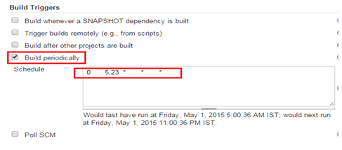 Configuring Build Triggers