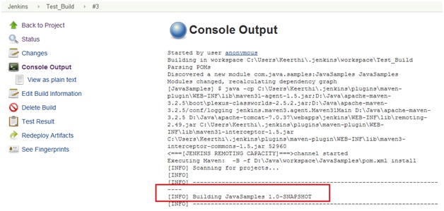Build Automation in Maven using Jenkins Server