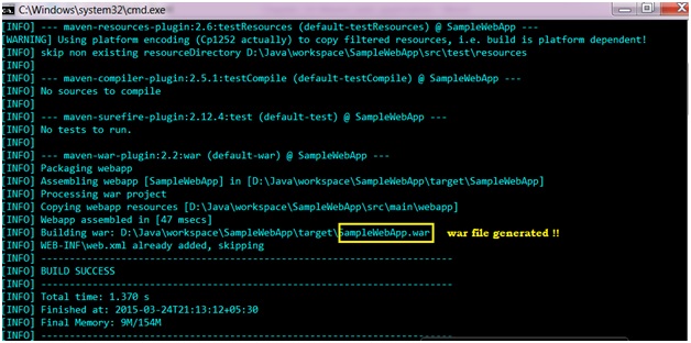 Clean and Build Web Project in Maven