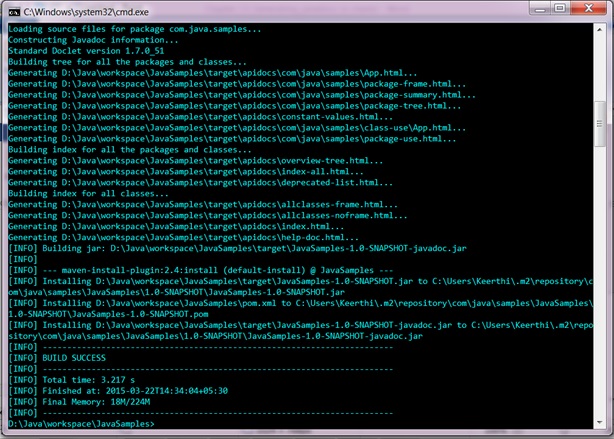 Generating Javadocs in Maven