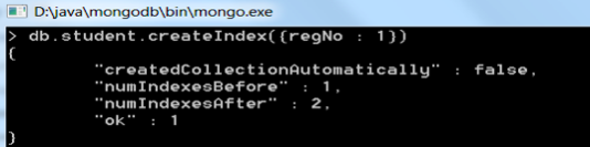 Creating Index in MongoDB