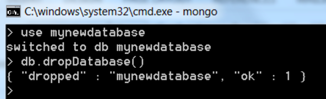 Drop Database in MongoDB