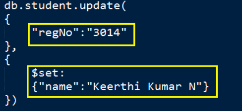 Updating document from MongoDB Collection