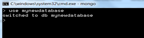 Use a Database in MongoDB
