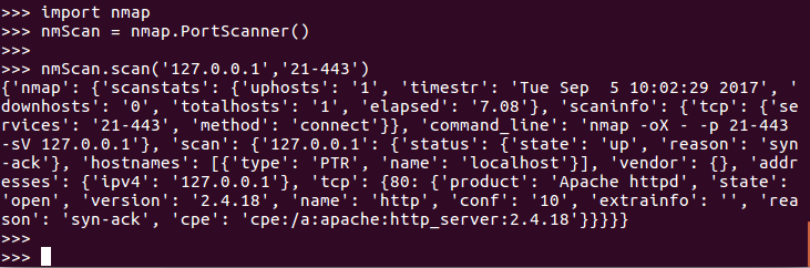 Using Nmap with Python
