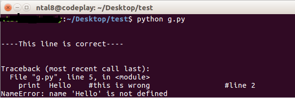 example to demonstrate interpreted nature of Python