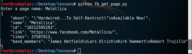 Mining Own Facebook Account