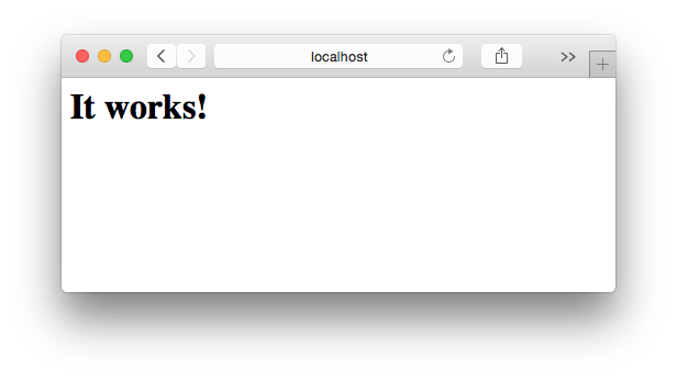 Apache Webserver It Works