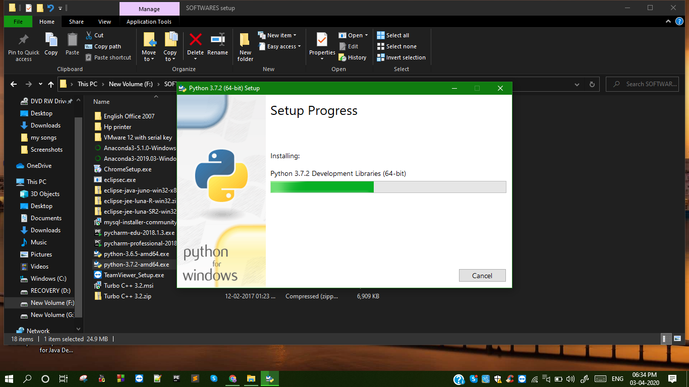 Installing Python steps in windows