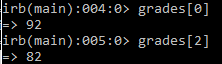 Accessing Array Elements in Ruby