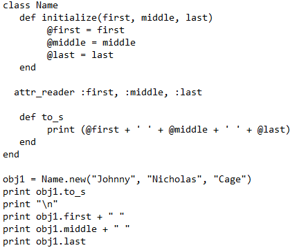Accessing the attributes of a class