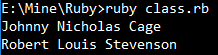 Writing the attributes of a class