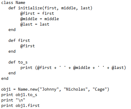 Accessing the attributes of a class