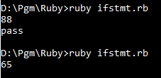 if conditional statement example in Ruby
