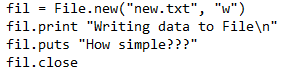 Writing Files in Ruby