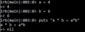 Interpolation example in Ruby