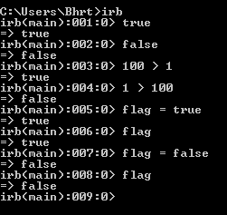 boolean datatype in Ruby