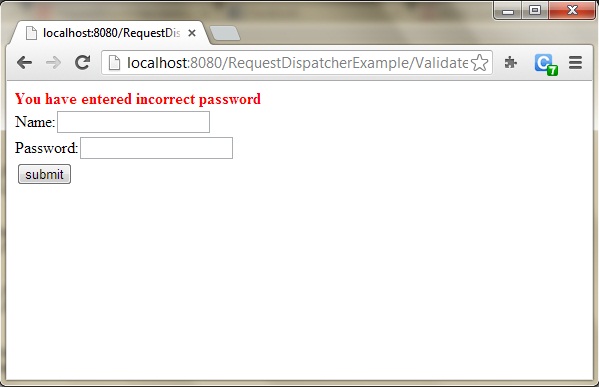 request dispatcher example