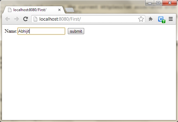 servlet request example output