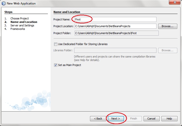 steps to create servlet application in netbeans