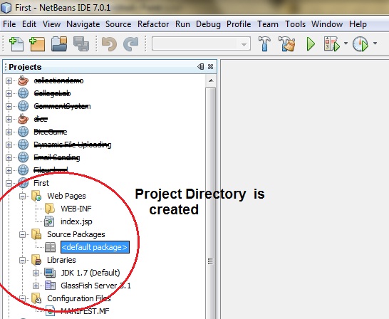 steps to create servlet application in netbeans