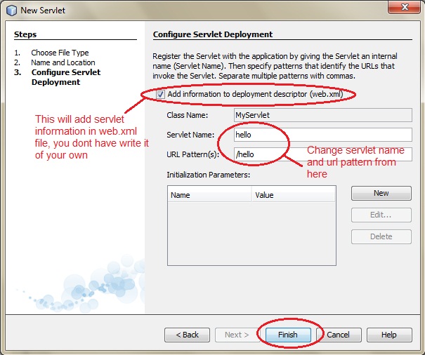 steps to create servlet application in netbeans